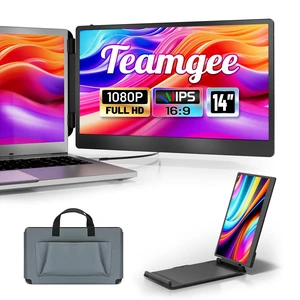 Laptop Screen Extender, 14" IPS 1080 FHD Portable Monitor Built-in Speakers & Kickstand, Compatible with Mac Windows Android Dex Harmony, Fits 13"-17" Laptops Laptop Screen Extender, 14" IPS 1080 FHD Portable Monitor Built-in Speakers & Kickstand, Compatible with Mac Windows Android Dex Harmony, Fits 13"-17" Laptops