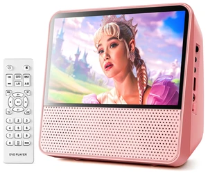9.8" Portable DVD Player, 7" 1024x600, DVD & CD, Bluetooth 5.1 & 4000mAh Bluetooth 5.1 TX & RX, compact, family car travel home, 3-5 hour playback, USB/AUX, plays DVD/CD, AV to TV, resume playback 9.8" Portable DVD Player, 7" 1024x600, DVD & CD, Bluetooth 5.1 & 4000mAh Bluetooth 5.1 TX & RX, compact, family car travel home, 3-5 hour playback, USB/AUX, plays DVD/CD, AV to TV, resume playback