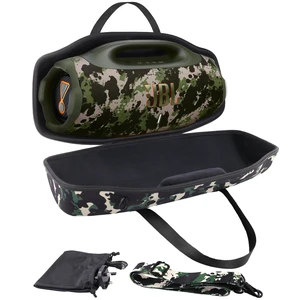 Hard Case for JBL Boombox 4 Portable Bluetooth Speaker, Camo Velvet Accessory Pouch, Integrated Handle Slot, Cable Organization, Shoulder Strap, Soft Velvet Lining, Secure Carrying Hard Case for JBL Boombox 4 Portable Bluetooth Speaker, Camo Velvet Accessory Pouch, Integrated Handle Slot, Cable Organization, Shoulder Strap, Soft Velvet Lining, Secure Carrying