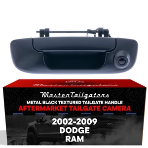 Black Metal Tailgate Handle with Backup Camera Replacement for Dodge Ram 1500, 2500, 3500 (2002-2009) IP68 Waterproof Parking Grid Lines Available Easy to Install Black Metal Tailgate Handle with Backup Camera Replacement for Dodge Ram 1500, 2500, 3500 (2002-2009) IP68 Waterproof Parking Grid Lines Available Easy to Install