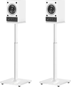 Speaker Stands Pair, 28"-37.4" Height Adjustable, Max 22 lbs, Glass Base Surround Sound Speaker Stand with Cable Management, Universal Floor Stand for Bookshelf Satellite Studio Large Speaker, White Speaker Stands Pair, 28"-37.4" Height Adjustable, Max 22 lbs, Glass Base Surround Sound Speaker Stand with Cable Management, Universal Floor Stand for Bookshelf Satellite Studio Large Speaker, White