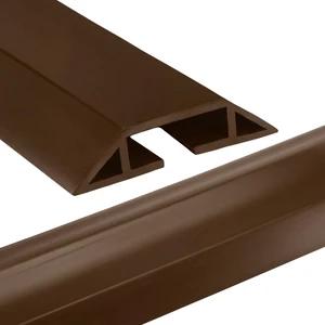 Floor Cable Cover Cord Protector, Brown, 30 ft Heavy Duty Power Cable Cover Protector Soft Extension, Organize and Protect Wire on Floor for Home Office or Outdoor Setting Floor Cable Cover Cord Protector, Brown, 30 ft Heavy Duty Power Cable Cover Protector Soft Extension, Organize and Protect Wire on Floor for Home Office or Outdoor Setting
