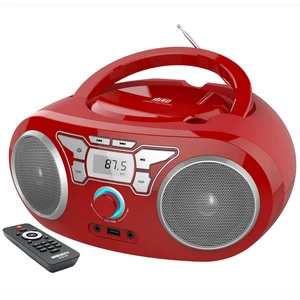 Portable CD Player Boombox with Bluetooth, FM Radio, USB Input, 3.5mm AUX and Headphone Jack, Clear Stereo Sound Portable CD Player Boombox with Bluetooth, FM Radio, USB Input, 3.5mm AUX and Headphone Jack, Clear Stereo Sound