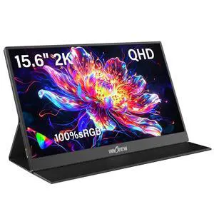 15.6 Inch 2K QHD Portable Monitor, 2560x1440 Resolution, 100 sRGB, Built-in Speaker, USB-C/HDMI Mac, 15.6 Inch 2K QHD Portable Monitor, 2560x1440 Resolution, 100 sRGB, Built-in Speaker, USB-C/HDMI Mac,
