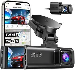 4K Front 1080Pack Rear Dash Cam STARVIS 2 Sensor, 5.8GHz WiFi GPS, WDR HDR Night Vision, 170° Wide A 4K Front 1080Pack Rear Dash Cam STARVIS 2 Sensor, 5.8GHz WiFi GPS, WDR HDR Night Vision, 170° Wide A
