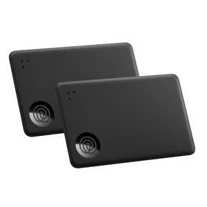 2-Pack Black Tile Slim Bluetooth Tracker and Item Locator Wallets Luggage Tags Passports Phone Finde 2-Pack Black Tile Slim Bluetooth Tracker and Item Locator Wallets Luggage Tags Passports Phone Finde