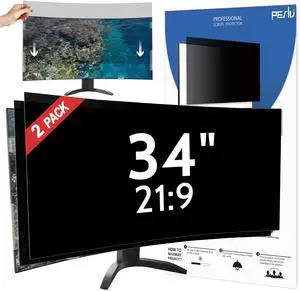 34 Inch Curved Monitor Privacy Screen 2 Pack - Anti Blue Light, Anti Glare, Blackout Filter 219 Aspe 34 Inch Curved Monitor Privacy Screen 2 Pack - Anti Blue Light, Anti Glare, Blackout Filter 219 Aspe