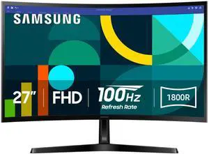 LS27D366GANXZA 27-inch Essential S3 Series FHD 1800R Curved Monitor, 100Hz, 2024, Game Mode, Advance LS27D366GANXZA 27-inch Essential S3 Series FHD 1800R Curved Monitor, 100Hz, 2024, Game Mode, Advance