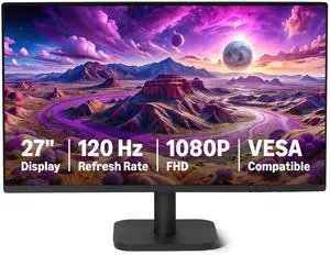 27-inch IPS Computer Monitor, 1080Pack 120Hz Refresh Rate, HDMI DisplayPort 27-inch IPS Computer Monitor, 1080Pack 120Hz Refresh Rate, HDMI DisplayPort