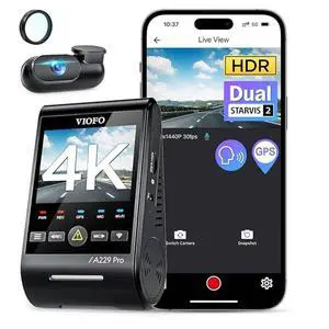 Dual Channel A229 Pro Dash Camera 4K HDR Front and 2K Rear, Night Vision 2.0 Dual Channel A229 Pro Dash Camera 4K HDR Front and 2K Rear, Night Vision 2.0