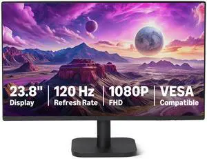 1080Pack 120Hz 23.8-inch Computer Monitor, HDMI DP VGA Ports, VESA Home Office 1080Pack 120Hz 23.8-inch Computer Monitor, HDMI DP VGA Ports, VESA Home Office