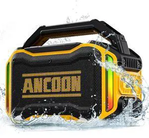 Wireless Portable Speaker 80W Peak, 20H Battery, IPX6 Waterproof Bass, Work, Outdoor, Workshop, Gara Wireless Portable Speaker 80W Peak, 20H Battery, IPX6 Waterproof Bass, Work, Outdoor, Workshop, Gara