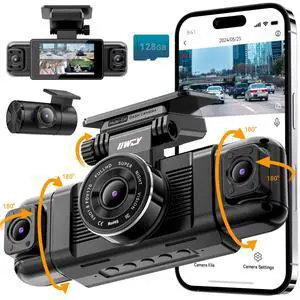 4 Channel N5 Dash Camera 360° View 1080Pack Front Rear Inside Left Right Cars, 8 IR Lamps Night Visi 4 Channel N5 Dash Camera 360° View 1080Pack Front Rear Inside Left Right Cars, 8 IR Lamps Night Visi