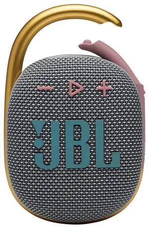 Grey Clip 4 Mini Bluetooth Speaker, IP67 Waterproof Dustproof, 10-Hour Playtime, Integrated Carabine Grey Clip 4 Mini Bluetooth Speaker, IP67 Waterproof Dustproof, 10-Hour Playtime, Integrated Carabine