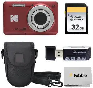 PIXPRO FZ55 16MP Digital Point & Shoot Camera, 5X Optical Zoom, 28mm Wide Angle, 1080P Full HD Video, Bundle with 32GB SD Card, Protective Case, and Hi-Speed Card Reader (Red) PIXPRO FZ55 16MP Digital Point & Shoot Camera, 5X Optical Zoom, 28mm Wide Angle, 1080P Full HD Video, Bundle with 32GB SD Card, Protective Case, and Hi-Speed Card Reader (Red)