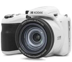 PIXPRO AZ425 Digital Camera, 42x Optical Zoom Bridge with 20MP BSI Sensor, Li-Ion Battery, OIS, 1080p Full HD Video, White PIXPRO AZ425 Digital Camera, 42x Optical Zoom Bridge with 20MP BSI Sensor, Li-Ion Battery, OIS, 1080p Full HD Video, White