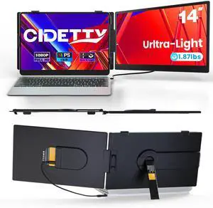 Laptop Screen Extender 0.27" Ultra-Thin, 14" Dual Portable Monitor FHD 1080P IPS, USB-C/HDMI Plug & Play Travel Screen for 13-17" Laptops, Compatible with Wins/Mac/Chrome/Switch/Android Laptop Screen Extender 0.27" Ultra-Thin, 14" Dual Portable Monitor FHD 1080P IPS, USB-C/HDMI Plug & Play Travel Screen for 13-17" Laptops, Compatible with Wins/Mac/Chrome/Switch/Android