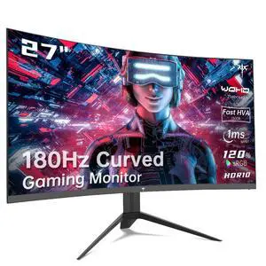 27 inch Gaming Monitor, 1440P Curved Monitor, 180Hz, 144Hz, 2K, 1500R, 1ms, FreeSync/G-Sync Compatible, DisplayPort/HDMI/USB, Ultrawide PC Vesa/Wall Mount Computer Monitor, H27S17 27 inch Gaming Monitor, 1440P Curved Monitor, 180Hz, 144Hz, 2K, 1500R, 1ms, FreeSync/G-Sync Compatible, DisplayPort/HDMI/USB, Ultrawide PC Vesa/Wall Mount Computer Monitor, H27S17