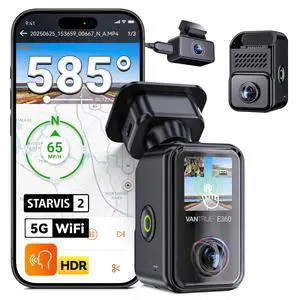 E360 Plus All Channel Dash Cam, 585°, Dual STARVIS 2, Fisheye Front + Fisheye Inside + Rear Dash Camera, Dual IR Night Vision, GPS, WiFi, Touchscreen, Parking Mode, Voice Control, Support 1TB E360 Plus All Channel Dash Cam, 585°, Dual STARVIS 2, Fisheye Front + Fisheye Inside + Rear Dash Camera, Dual IR Night Vision, GPS, WiFi, Touchscreen, Parking Mode, Voice Control, Support 1TB