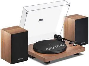 Record Player Vinyl Bluetooth Turntable with 36 Watt Stereo Bookshelf Speakers, Hi Fi System with Magnetic Cartridge, USB Recording and Auto Stop Record Player Vinyl Bluetooth Turntable with 36 Watt Stereo Bookshelf Speakers, Hi Fi System with Magnetic Cartridge, USB Recording and Auto Stop