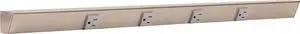 Task Lighting APT Angled Power Strip 30 inch, 4 Receptacles, Satin Nickel Task Lighting APT Angled Power Strip 30 inch, 4 Receptacles, Satin Nickel