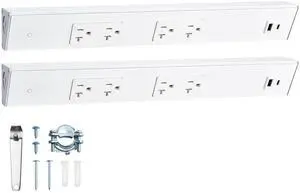 2-Pack Under Cabinet Hardwired Power Strip, 16-Inch, Angled Trapezoid Design, 2×20A TR Outlets with USB-A & USB-C, Expandable Modular System, Pre-Wired for Easy Installation, ETL Listed 2-Pack Under Cabinet Hardwired Power Strip, 16-Inch, Angled Trapezoid Design, 2×20A TR Outlets with USB-A & USB-C, Expandable Modular System, Pre-Wired for Easy Installation, ETL Listed