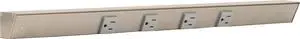 Task Lighting APT Angled Power Strip 24 inch, 4 Receptacles, Satin Nickel Task Lighting APT Angled Power Strip 24 inch, 4 Receptacles, Satin Nickel