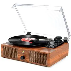 Vinyl Record Player with Upgraded Speakers and USB,Belt Driven Bluetooth Turntable with 3 Speed AUX Input Headphone Jack and RCA Output Vinyl Record Player with Upgraded Speakers and USB,Belt Driven Bluetooth Turntable with 3 Speed AUX Input Headphone Jack and RCA Output