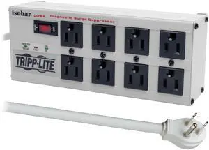 ISOBAR8ULTRA Isobar 8 Outlet Heavy Duty Power Strip Surge Protector, 3840 Joules, 12ft Cord, Flat Plug, Metal Power Strip, Industrial Garage Work Shop Bench, Under Desk and Wall Mountable ISOBAR8ULTRA Isobar 8 Outlet Heavy Duty Power Strip Surge Protector, 3840 Joules, 12ft Cord, Flat Plug, Metal Power Strip, Industrial Garage Work Shop Bench, Under Desk and Wall Mountable