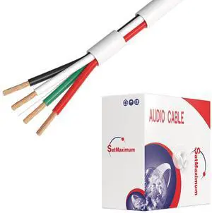 250FT 16/4 Speaker Wire CL2 Rated Indoor Low Voltage Copper Clad Aluminum (CCA) 16 Gauge 4 Conductors Cable with Easy Pull Box Perfect for in-Wall Installation 250FT 16/4 Speaker Wire CL2 Rated Indoor Low Voltage Copper Clad Aluminum (CCA) 16 Gauge 4 Conductors Cable with Easy Pull Box Perfect for in-Wall Installation