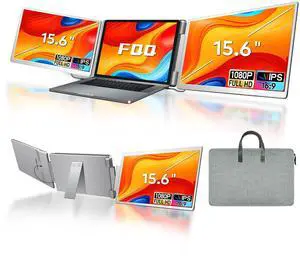 15.6" Laptop Screen Extender, Left Screen 360° Flip Triple Screen Monitor Extender, FHD 1080P IPS Portable Travel Monitor Display, fit for 13 17.3" Laptops, Compatible with Windows and MacBook S10 15.6" Laptop Screen Extender, Left Screen 360° Flip Triple Screen Monitor Extender, FHD 1080P IPS Portable Travel Monitor Display, fit for 13 17.3" Laptops, Compatible with Windows and MacBook S10
