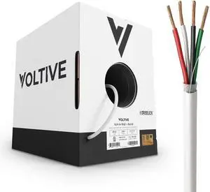 16/4 Speaker Wire, in-Wall CL3 & Direct Burial, White, 250ft - 16AWG, 4 Conductors, Stranded Oxygen-Free Copper, UL Listed - V-1211-4 16/4 Speaker Wire, in-Wall CL3 & Direct Burial, White, 250ft - 16AWG, 4 Conductors, Stranded Oxygen-Free Copper, UL Listed - V-1211-4