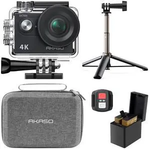 EK7000 4K30fps Action Camera with Mini Selfie Stick Tripod and Carrying Case Bundle EIS 131ft Waterproof Camera 4X Zoom Remote Control 20 MP Underwater Camera EK7000 4K30fps Action Camera with Mini Selfie Stick Tripod and Carrying Case Bundle EIS 131ft Waterproof Camera 4X Zoom Remote Control 20 MP Underwater Camera