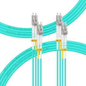 50M-2Pack LC to LC Fiber Patch Cable OM4 Multimode, MM Multi Mode Fiber Optic Cable, MMF Fiber Jumper Cord, 10Gb/40Gb/100Gb, Duplex, 50/125um, LSZH, 50M(164ft)-2Pack 50M-2Pack LC to LC Fiber Patch Cable OM4 Multimode, MM Multi Mode Fiber Optic Cable, MMF Fiber Jumper Cord, 10Gb/40Gb/100Gb, Duplex, 50/125um, LSZH, 50M(164ft)-2Pack
