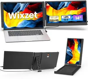 Laptop Screen Extender, 14" FHD 1080P IPS Portable Monitor for 13" 17" Laptops, Plug & Play Screen Extender, Auto Adjust Width Dual Monitor, Compatible with Mac/Wins/Dex/Chrome Laptop Screen Extender, 14" FHD 1080P IPS Portable Monitor for 13" 17" Laptops, Plug & Play Screen Extender, Auto Adjust Width Dual Monitor, Compatible with Mac/Wins/Dex/Chrome