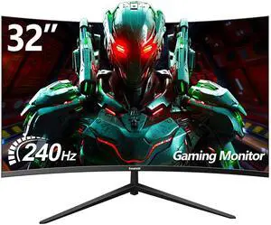 32 Inch Curved Gaming Monitor 240Hz, 1800R PC Monitor Full HD 1080P, Frameless Computer Dispaly with Freesync and Eye Care Technology, Wall Mountable 32 Inch Curved Gaming Monitor 240Hz, 1800R PC Monitor Full HD 1080P, Frameless Computer Dispaly with Freesync and Eye Care Technology, Wall Mountable