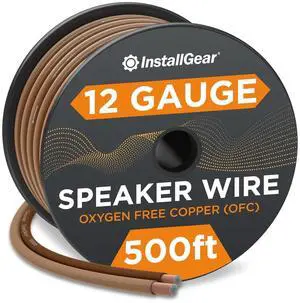 12 Gauge Speaker Wire - 500ft Brown 12 AWG - Deoxidized Copper - True Spec Soft Touch Cable for Outdoor Speakers 12 Gauge Speaker Wire - 500ft Brown 12 AWG - Deoxidized Copper - True Spec Soft Touch Cable for Outdoor Speakers