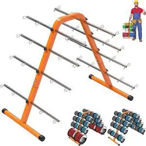 Portable Wire Spool Rack - Heavy-Duty Steel Cable Dispenser with 8 Adjustable Rods, Spool Rack Holder for Efficient Storage & Dispensing, 8" Max Capacity, Orange Portable Wire Spool Rack - Heavy-Duty Steel Cable Dispenser with 8 Adjustable Rods, Spool Rack Holder for Efficient Storage & Dispensing, 8" Max Capacity, Orange