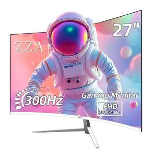 27 inch White Gaming Monitor,240-300Hz Curved Monitor,Full HD 1080P Computer Monitor,Eye-Care Display with HDMI,DP,FreeSync,Wall Mountable for Office and Home 27 inch White Gaming Monitor,240-300Hz Curved Monitor,Full HD 1080P Computer Monitor,Eye-Care Display with HDMI,DP,FreeSync,Wall Mountable for Office and Home