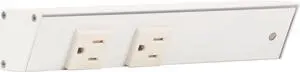 Task Lighting APT Angled Power Strip 9 inch Right, 2 Receptacles, White Task Lighting APT Angled Power Strip 9 inch Right, 2 Receptacles, White