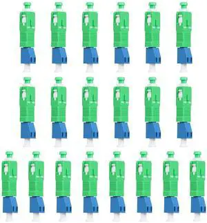 20pcs Single Mode SC/APC Male to LC/UPC Female Adapter 9/125um Hybrid Optical Fiber Adapter SC APC Male to LC UPC Female Adapter Connector 20pcs Single Mode SC/APC Male to LC/UPC Female Adapter 9/125um Hybrid Optical Fiber Adapter SC APC Male to LC UPC Female Adapter Connector