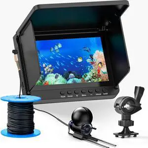 5inch Portable Fish Finder Camera Underwater Fishing Camera, 220° Wide Angle Infrared Night Vision, Host IP65 Waterproof Ice Fishing Camera for Ice, Lake and Boat (B) 5inch Portable Fish Finder Camera Underwater Fishing Camera, 220° Wide Angle Infrared Night Vision, Host IP65 Waterproof Ice Fishing Camera for Ice, Lake and Boat (B)