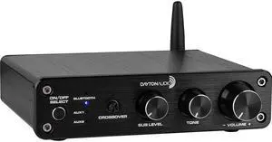 DTA-2.1BT2 Bluetooth 5.0 Stereo Audio 2.1 Channel Amplifier Receiver Mini Hi-Fi Class D Integrated Amp 2.1 CH for Home Speakers 100W and 100W Sub Output DTA-2.1BT2 Bluetooth 5.0 Stereo Audio 2.1 Channel Amplifier Receiver Mini Hi-Fi Class D Integrated Amp 2.1 CH for Home Speakers 100W and 100W Sub Output