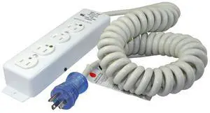 55220-CC Up to 12-Feet 14/3 Hospital Grade Coiled Cord with Medical 4 Outlets Power Strip for Model UL1363A 55220-CC Up to 12-Feet 14/3 Hospital Grade Coiled Cord with Medical 4 Outlets Power Strip for Model UL1363A