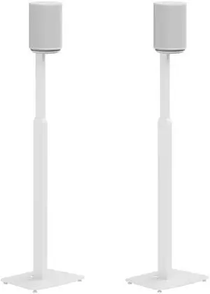 Adjustable Floor Stand Mount Compatible with SONOS Era 100 and Era 100 SL | White Brackets | Adjustable from 27.6" - 50" | Pair (2-Pack) Adjustable Floor Stand Mount Compatible with SONOS Era 100 and Era 100 SL | White Brackets | Adjustable from 27.6" - 50" | Pair (2-Pack)