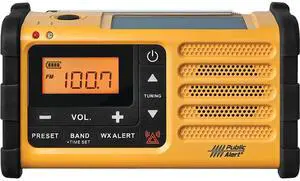 MMR-88 AM/FM/Weather+Alert Emergency Radio. Solar/Hand Crank/USB/Flashlight, Siren, Smartphone Charger yellow MMR-88 AM/FM/Weather+Alert Emergency Radio. Solar/Hand Crank/USB/Flashlight, Siren, Smartphone Charger yellow