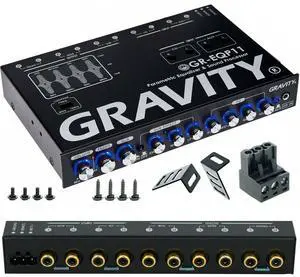 GR-EQP11 Digital Bass Machine 1/2 Din 9V 4-Way Car Parametric Equalizer w/Front, Rear + Sub Output and Night Illumination GR-EQP11 Digital Bass Machine 1/2 Din 9V 4-Way Car Parametric Equalizer w/Front, Rear + Sub Output and Night Illumination