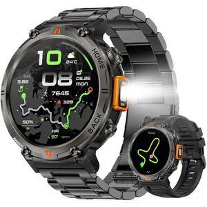 Military Smart Watches for Men Built-in GPS 3ATM Waterproof with Call/LED Flashlight, 1.45" Rugged Tactical Smartwatch with Compass, Fitness Tracker with HR/SPO2/Sleep Monitor for iPhone Android Military Smart Watches for Men Built-in GPS 3ATM Waterproof with Call/LED Flashlight, 1.45" Rugged Tactical Smartwatch with Compass, Fitness Tracker with HR/SPO2/Sleep Monitor for iPhone Android