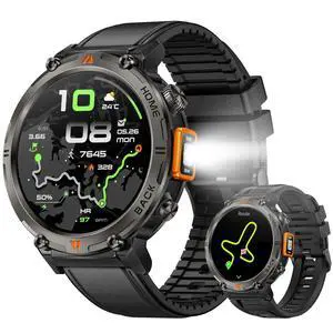 Military Smart Watches for Men Built-in GPS 3ATM Waterproof with Call/LED Flashlight, 1.45" Rugged Tactical Smartwatch with Compass, Fitness Tracker with HR/SPO2/Sleep Monitor for iPhone Android Military Smart Watches for Men Built-in GPS 3ATM Waterproof with Call/LED Flashlight, 1.45" Rugged Tactical Smartwatch with Compass, Fitness Tracker with HR/SPO2/Sleep Monitor for iPhone Android