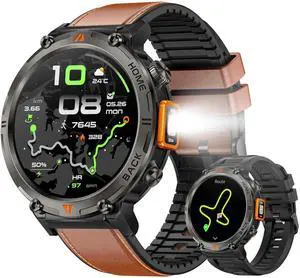 Military Smart Watches for Men Built-in GPS 3ATM Waterproof with Call/LED Flashlight, 1.45" Rugged Tactical Smartwatch with Compass, Fitness Tracker with HR/SPO2/Sleep Monitor for iPhone Android Military Smart Watches for Men Built-in GPS 3ATM Waterproof with Call/LED Flashlight, 1.45" Rugged Tactical Smartwatch with Compass, Fitness Tracker with HR/SPO2/Sleep Monitor for iPhone Android